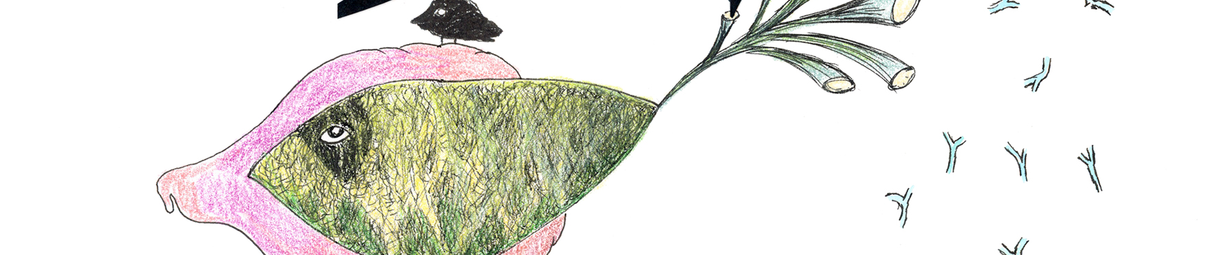 Close-up of the picture titled Weightless Thoughts, described more fully in the exhibition area that follows. For blind and visually impaired