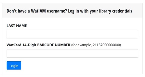 waterloo login screen